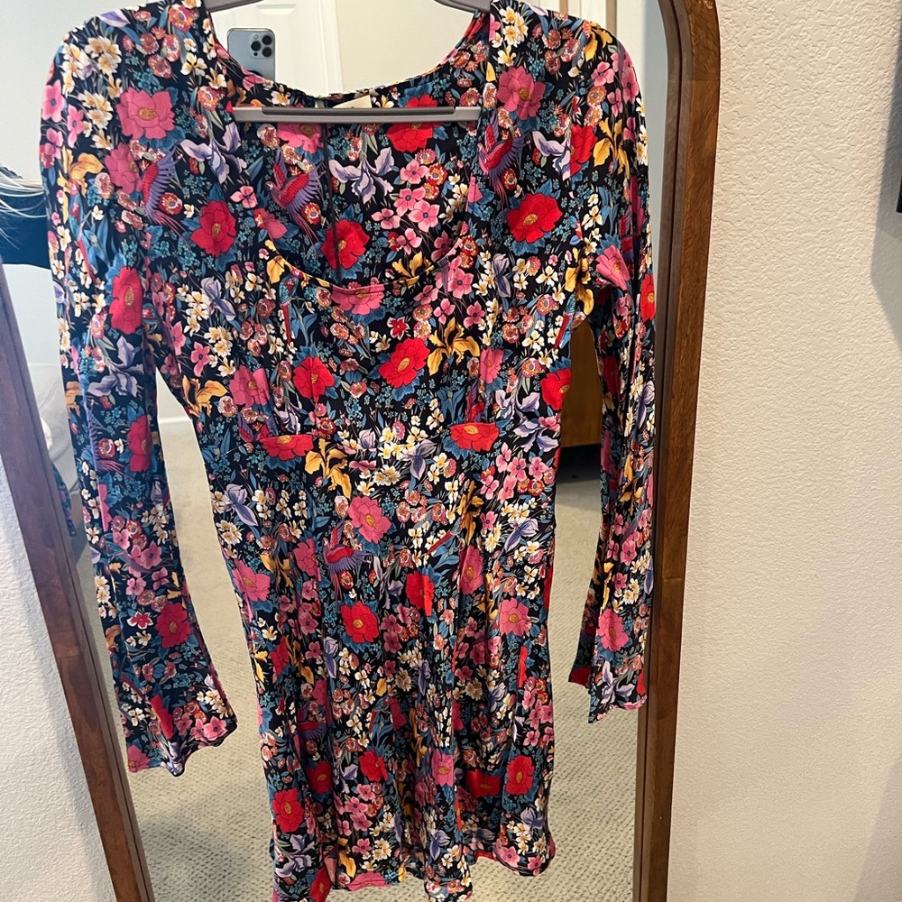 Spell Vibrant Floral Mini Dress NWT